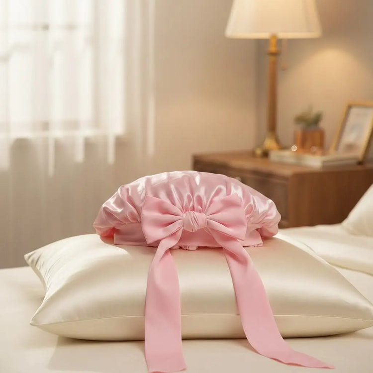 Bonnet de nuit en soie – soin capillaire nocturne